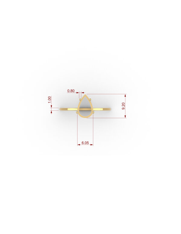 OV3D029 - Anel Pedra Gota