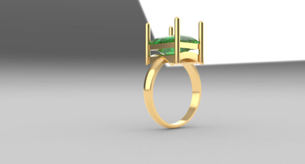 OV3D049 - Anel Pedra Quadrada