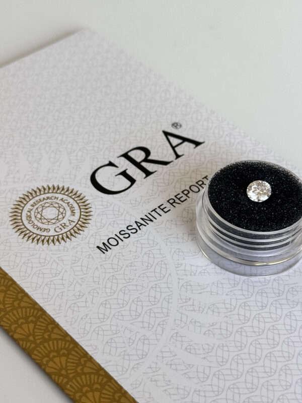 Pedra Moissanite 6mm 0.8 ct